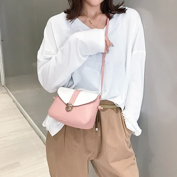 

Luxury Bag Fashion Handbag 2020 designer women's bag PU leather contrast messenger bag, wallet black and red