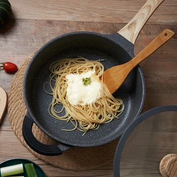 

Maifan Stone Non-Stick Pan Without Oily Smoke Pan Maifan Stone Wok Frying Pan Stove Dual-Purpose Pan 28cm