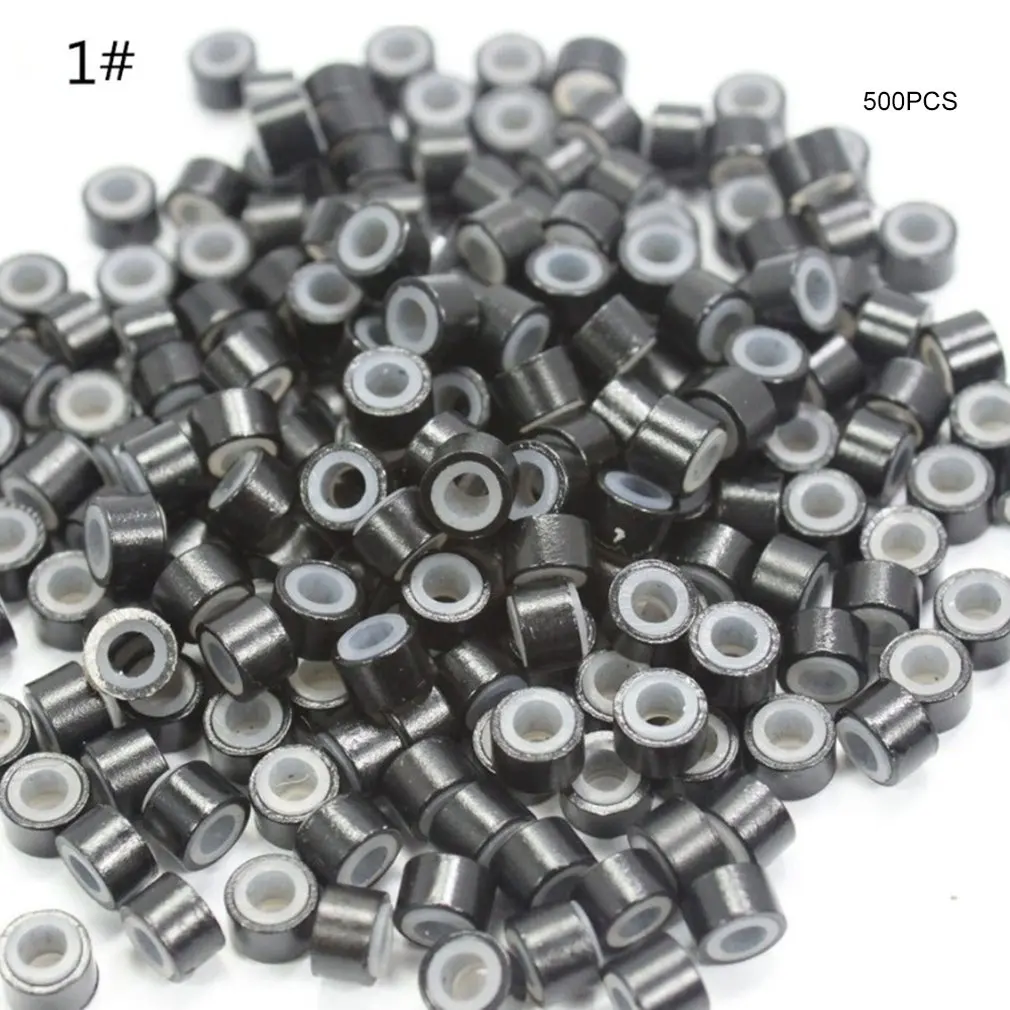 

500pcs/Bag 5030 Aluminum Silicone Hair Extension Buckle High Quality Hair Extension Buckle Extension Ring Barge Ring Wig Tool
