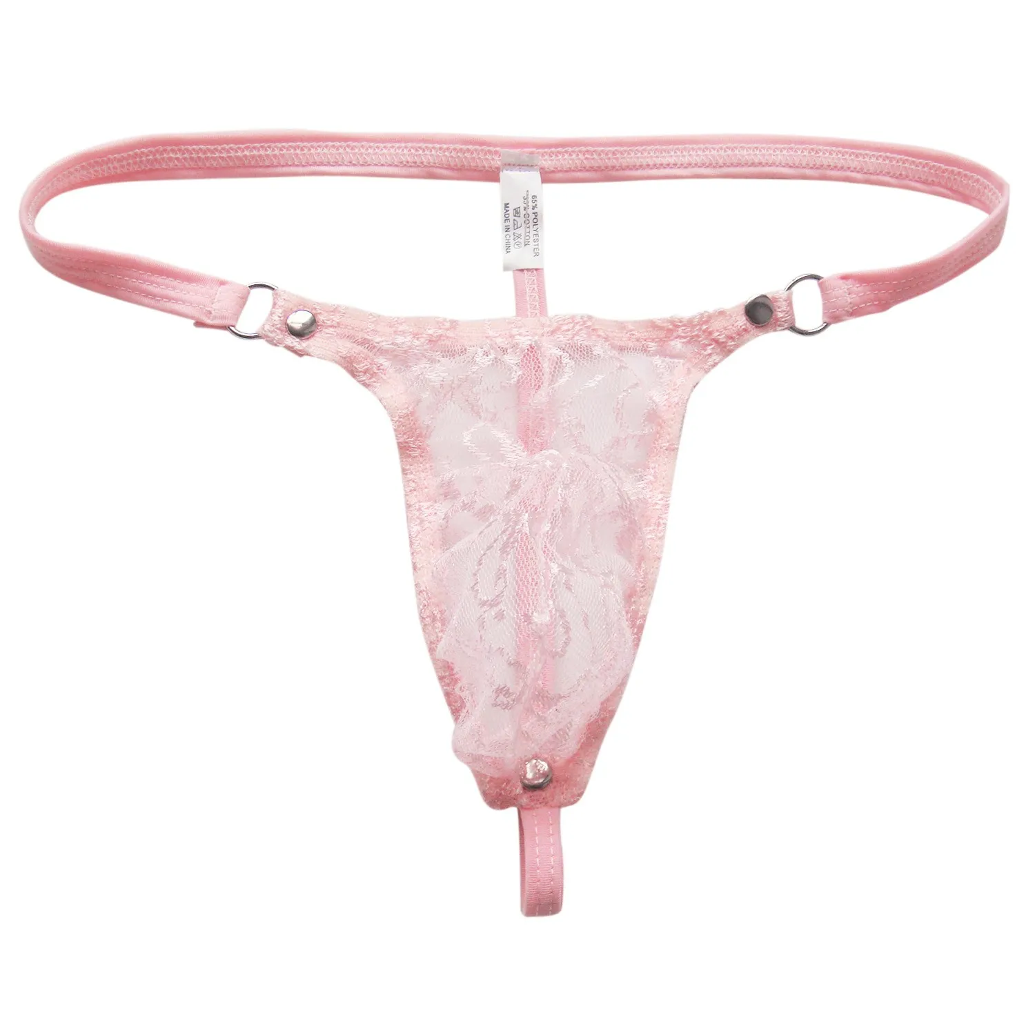 Men's Floral Lace Sheer See-Through Lingerie