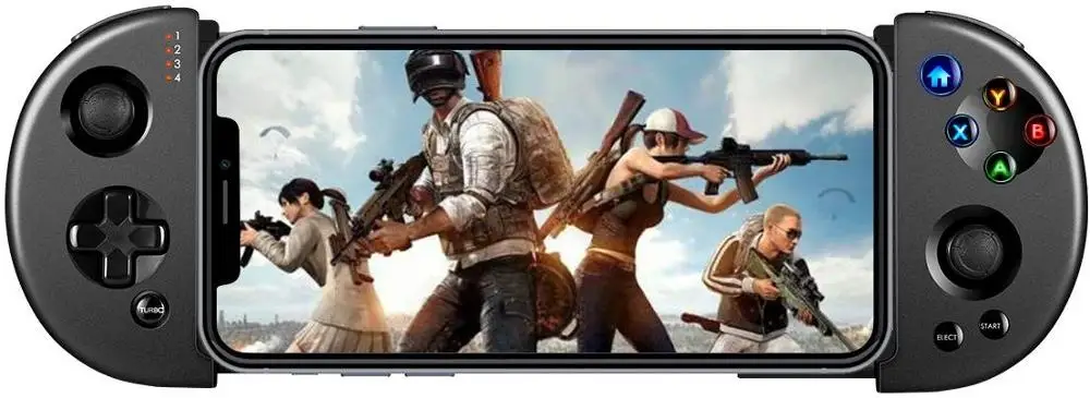 Flash PUBG Conroller стрельба геймпад растягивающийся портативный Bluetooth мобильный телефон джойстик игровой контроллер для Android iPhone - Цвет: Черный