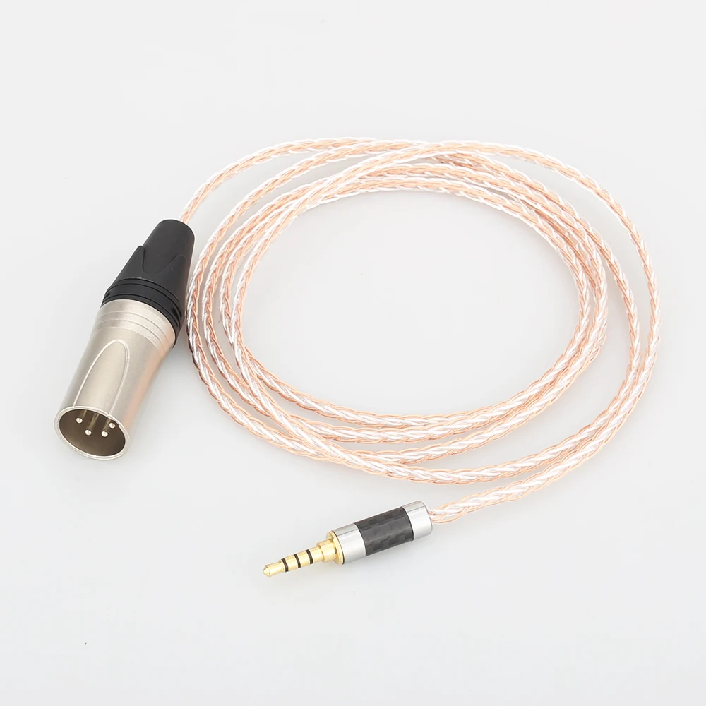 4pin XLR 2 5mm 4 4mm Balanced 7N OCC Silver Plated Upgrade Cable for T60RP T20RP T40RPmkII T50RP Headphone