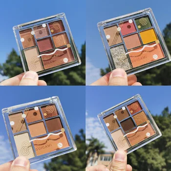 

7 Colors Natural Sprite Plate Matte Eyeshadow Palette Highlight Blush Nude Brown Fairy Disk Pigment Makeup Palette Eyeshadow