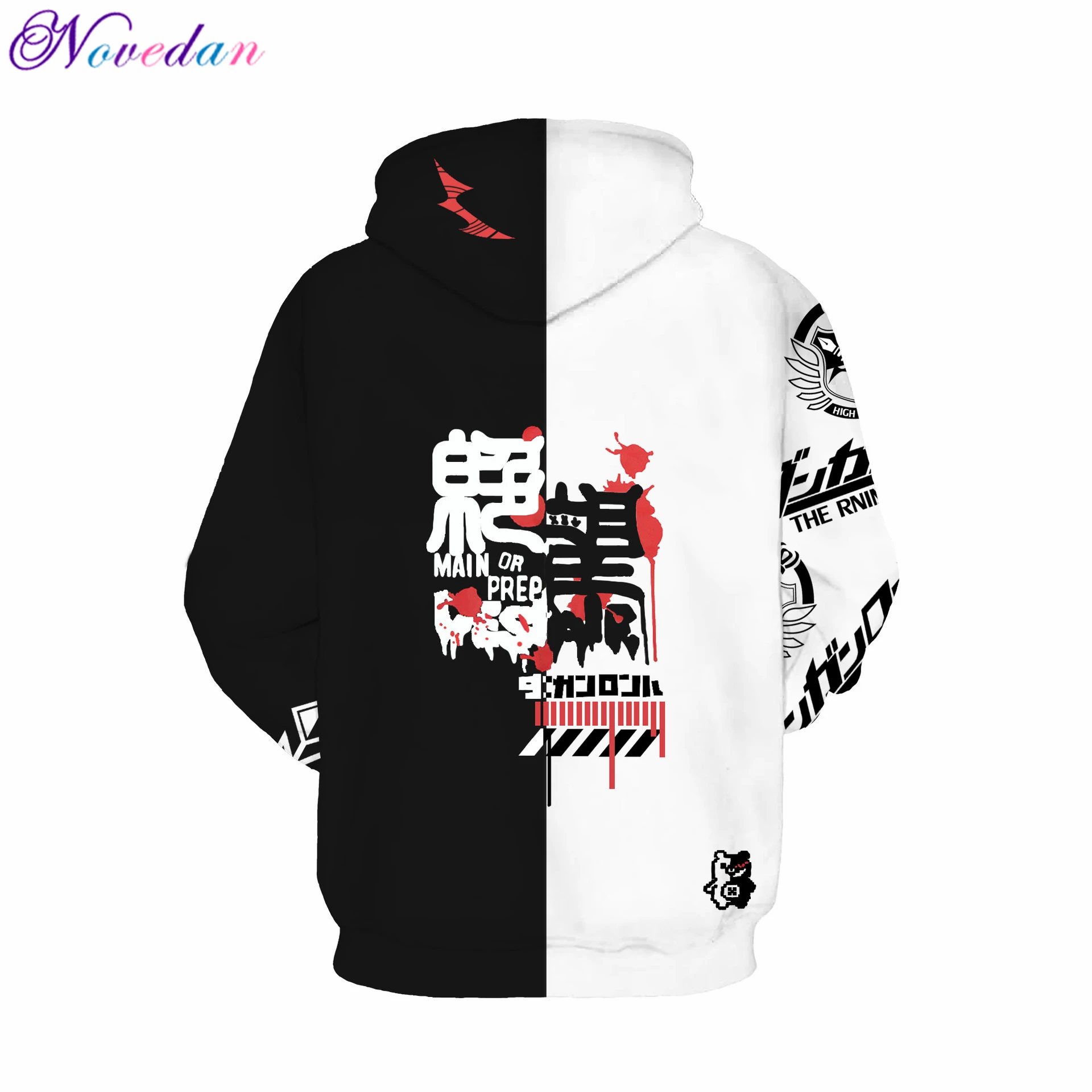 Chiaki Monokuma Hoodie Official Anime Danganronpa Monokuma Cosplay