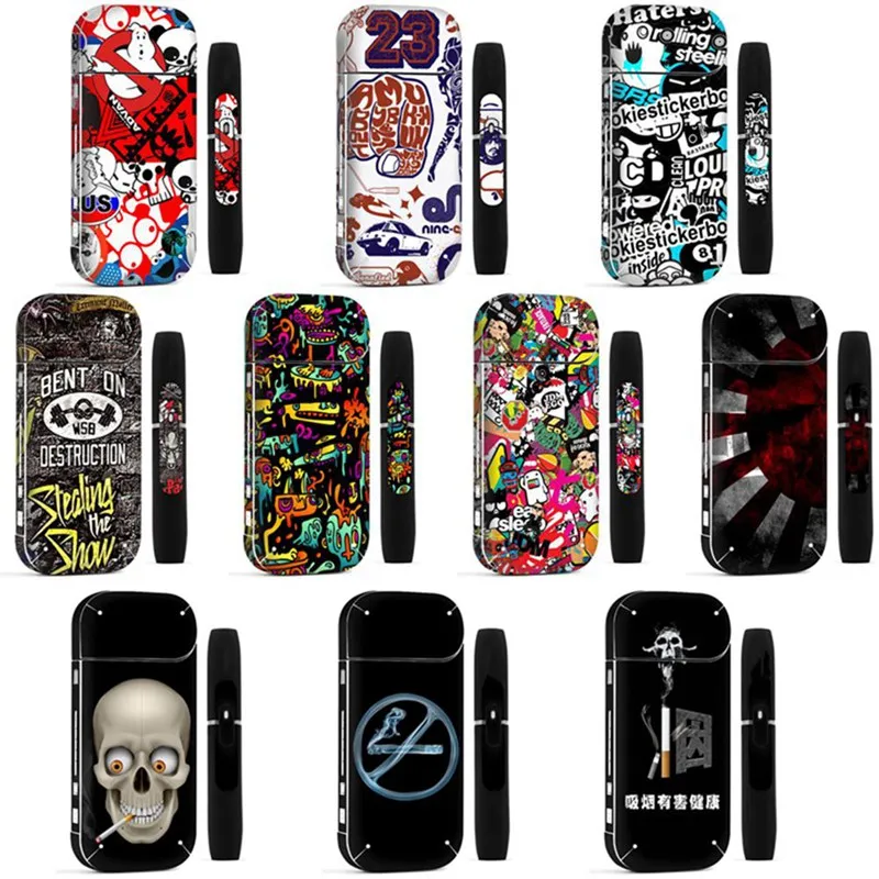 

New Fashion Skull Punk Sticker Case Flim Cover for IQOS 2.4 Plus