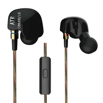 

Auriculares deportivos HiFi estereo con controlador de cobre KZ ATR, auriculares internos de 3,5mm para correr, con microfono,