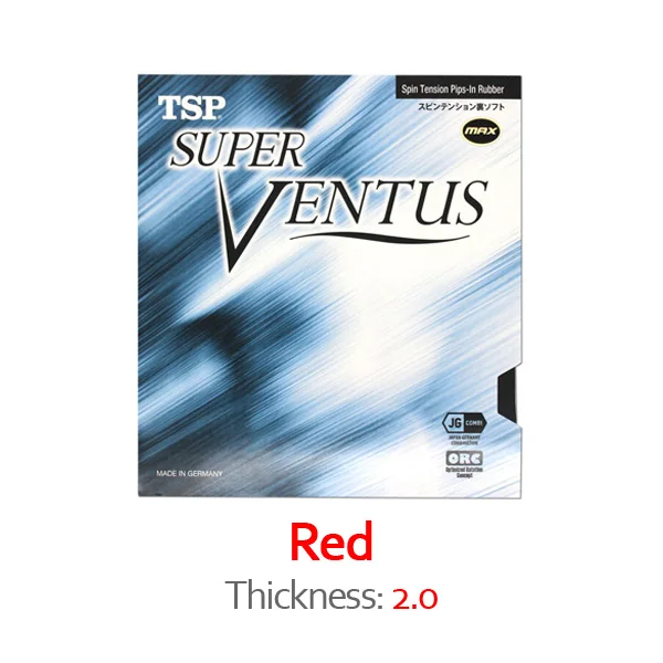 TSP супер вентус для настольного тенниса Резина(напряжение при вращении, сделано в Германии) пипс-в оригинальной TSP вентус пинг понг губка - Цвет: Red 2.0