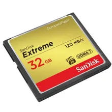 Sandisk extreme 32gb cf cartão de memória compacto flash 32g alta velocidade 120 mb/s suporte 1080p vídeo hd completo para dslr/dv