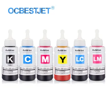 

T6731-T6736 673 EcoTank Dye Ink For Epson L800 L801 L810 L1300 L1800 Inkjet Printer Refill Dye Ink Kit For Epson Printer
