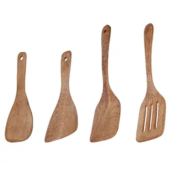 

Natural Wooden Oil Spoon Eco-friendly Square Spatula Cooking Tool Kitchen Tableware Bakeware Accessories