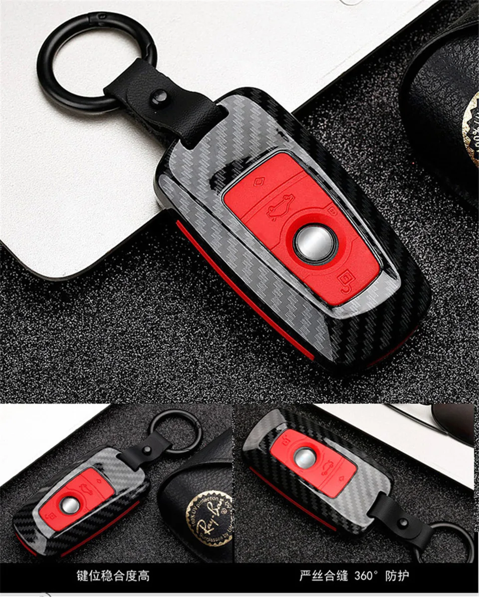 Auto-Styling Auto In Fibra di Carbonio Copertura di Chiave Borsette Caso Per La Nuova Bmw 1 3 4 5 6 7 Serie e60 F10 F20 F30 E90 E46 G30 Accessori - Hde1fda5c620948de95ab977bfdc812c3B