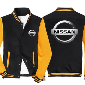 

Men Baseball Uniform For Nissan Car Logo Print Casual Hip Hop Harajuku Warm Sweatshirts Mens Baseball Jacket Slim Fit Unisex H