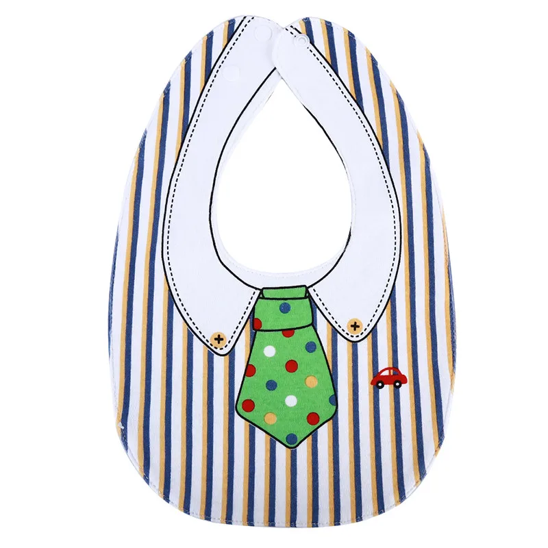 02 New Unisex Baby Bibs Burp Bibs Double Animals Cartoon Pattern Infant Saliva Towel Four Layers Kids Feeding Waterproof Bibs Cloth - Цвет: 02