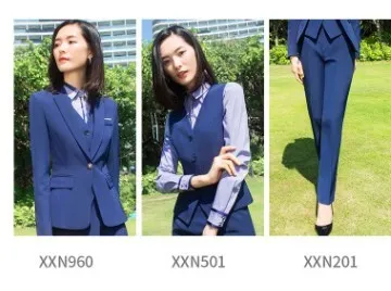 Женский комплект из трех предметов, брючный костюм, офисный Женский блейзер+ жилет+ брюки, Женский костюм из 3 предметов, большой размер, черный, синий - Цвет: blue pant suit