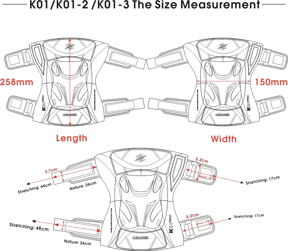 Cuirassier K01 Protective Motorbike Kneepad Motocross Motorcycle Knee Pads MX Protector Racing Guards Off-road Elbow Protection