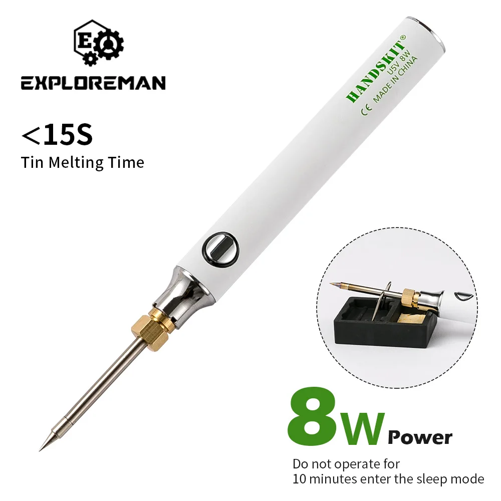 Mini Electric Soldering Iron with USB Three-speed adjustable temperature soldering iron 5V 8W Fast Heating Welding Tool | Инструменты