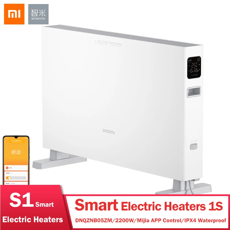 Original Xiaomi Mijia Smartmi Smart Electric Heater 1S IPX4 Waterproof Fast Handy Heaters for Home
