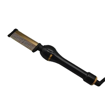 

EU Plug Hot Comb, Anti-Scald Beard Straightener Press Comb Heat, Electric Hair Straightener Comb for Women and Men