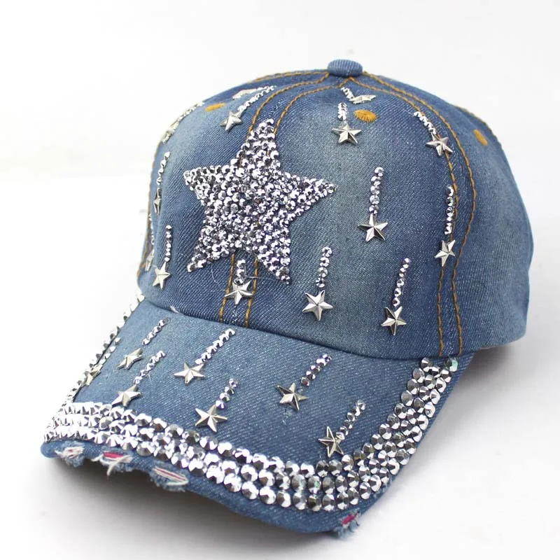 Новая Женская бейсбольная кепка, модная ковбойская Кепка с пятиконечной звездой для мужчин и женщин, бейсбольная Ковбойская шапка для взрослых - Цвет: style 2 A
