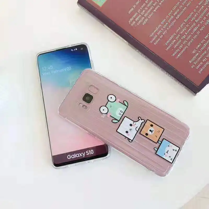 Супер сладкий зоо животных Пара Прозрачный чемодан чехол для samsung S8 S9 S10 Plus Note 9 Note 10 Pro Чехол для huawei P20 P30 pro
