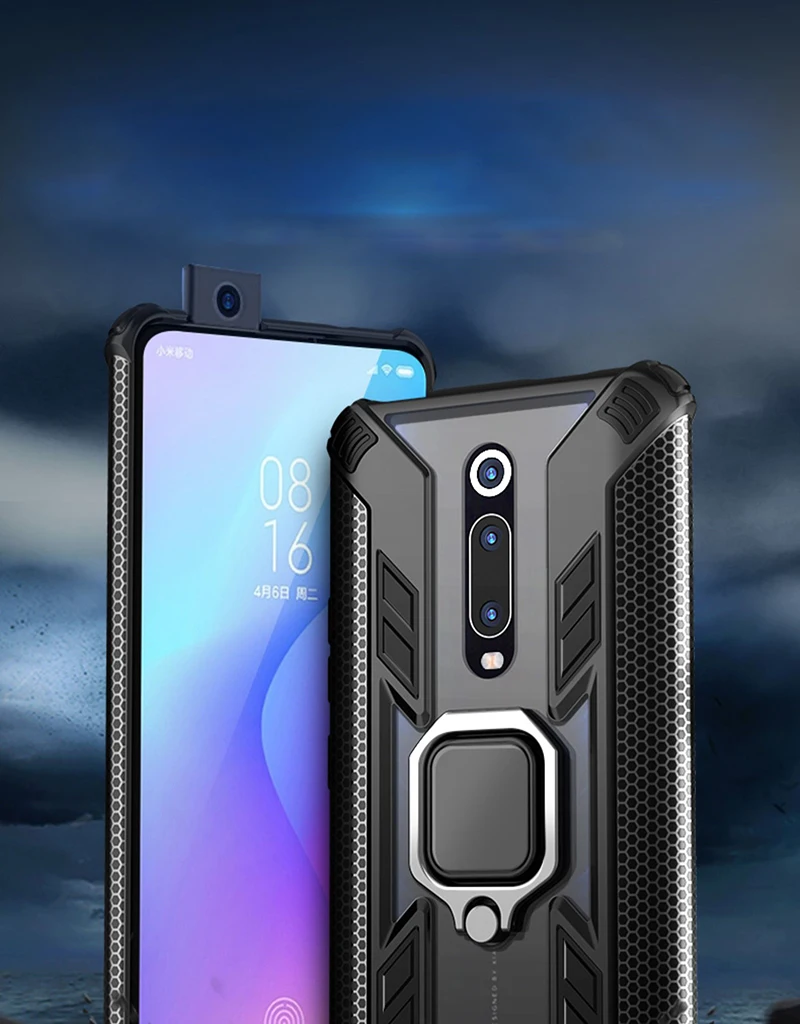 Ikrsses для Xiao mi Red mi K20 Pro автомобильный чехол с магнитным кольцом для Xiao mi Red mi Note 7 8 mi 9T Pro 360 чехол все включено