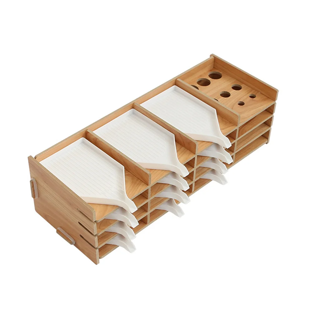 5d DIY Diamond Painting Multi-Layer Wooden Rack Tool Storage Tray Drilling Pen Organizer Embroidery Accessorie 9-16 Grid | Дом и сад