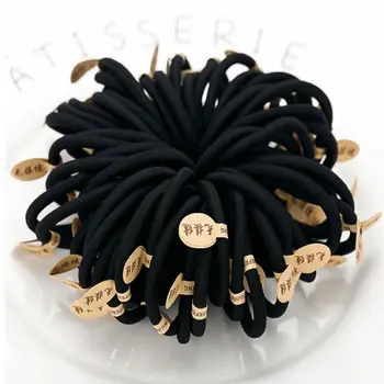 

10PCS/Lot New Korean Hair Accessories For Women Black Good Elastic Hair Rubber Bands Rope Hair Styling Tools