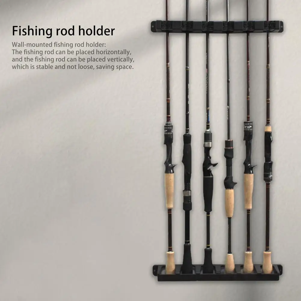Wall Mounted Fishing Rod Rack Holder Six-hole Rod Bottom Bracket Support  EVA Rode Frame Fishing Accessories - AliExpress