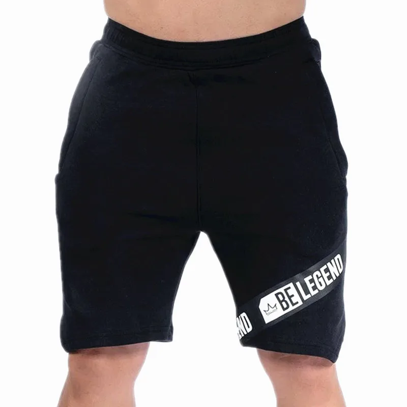 Мужские летние повседневные шорты для бодибилдинга, модные бегуны для тренажерного зала, фитнеса, тренировок, свободные хлопковые шорты длиной до середины икры, спортивная одежда