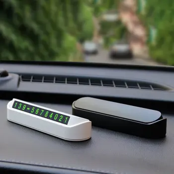 

BLACK Luminous Car Temporary Parking Card Sticker Car Air Freshener Auto Phone Number Card Plate Car Aromatherapy Accessories