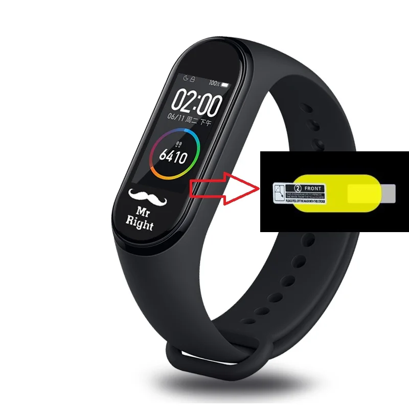 m4 flim Mr.Right Браслет Mi Band 4 ремешок Mi Band 3 спортивный ремешок на запястье силиконовый браслет для браслета 3 группа 4 браслет Miband 3 4 ремешок - Цвет: m4 flim Mr.Right