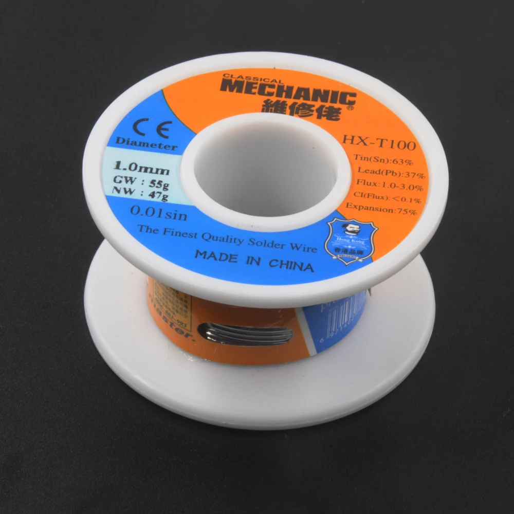 Mechanic Solder Wire 55G Sn63% Pb37% 0.3/0.4/0.5/0.6/0.8/1.0/1.2mm 183℃ Low Melting Point, soldering wire,soldering tin wire,welding wires