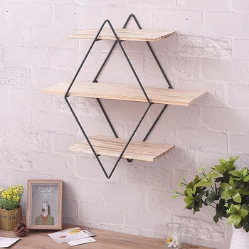 

Shelf Storage Creative Iron Art Wooden Retro Wall Bookcase Cabinet Door Coat Hanger Storage Rack Organizer