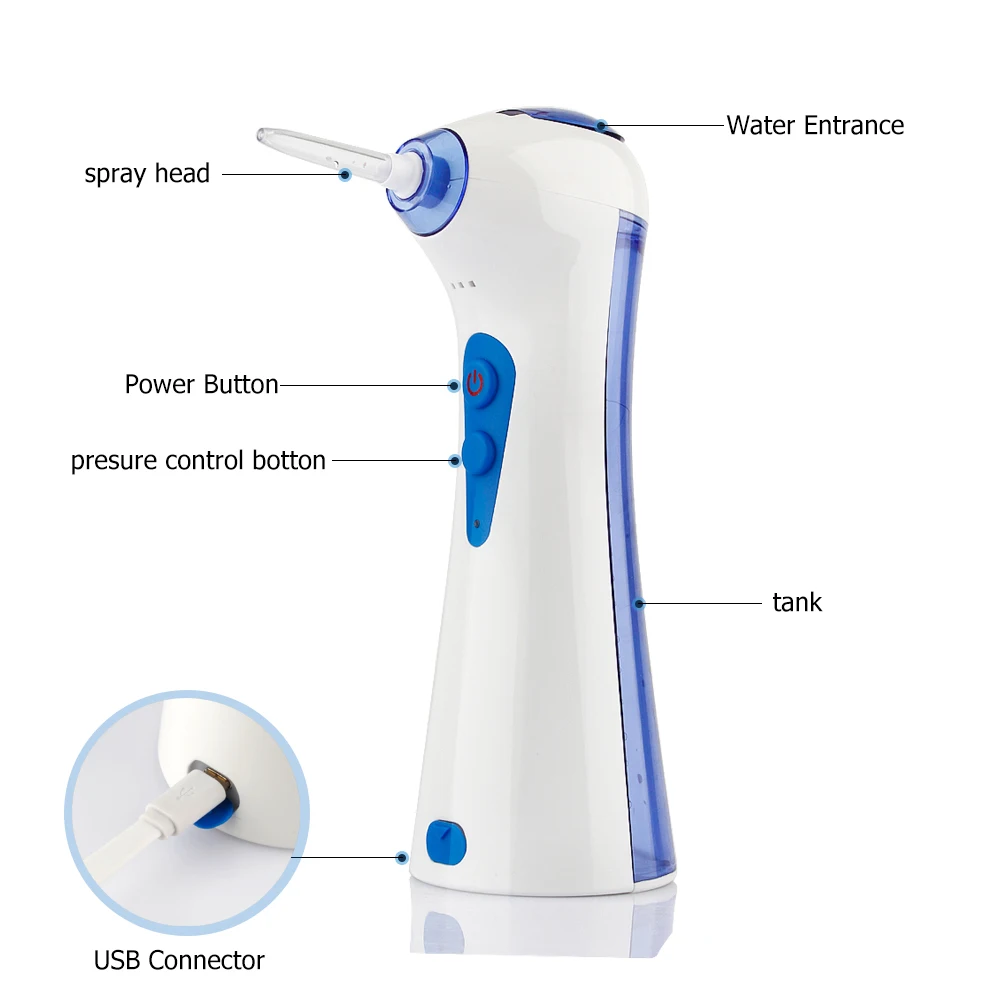 Электрический беспроводной Оральный ирригатор USB Перезаряжаемый водный Флоссер переносная зубная вода струя водонепроницаемый гигиена полости рта очиститель зубов
