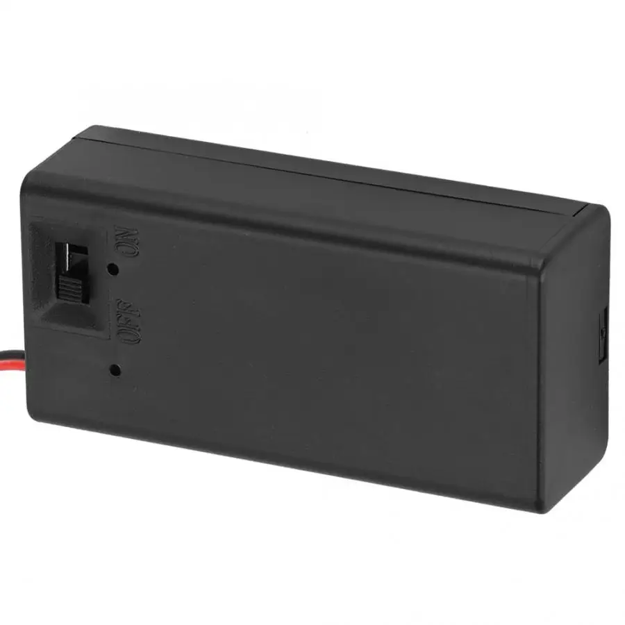 5 шт. 9 В 6F22 пластиковый держатель батареи коробка с крышкой вкл/выкл переключатель провода свинца
