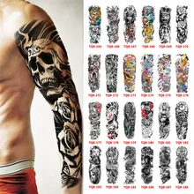 Wodoodporna tymczasowa naklejka tatuaż Totem geometryczne całe ramię duży rozmiar rękaw tatuaż fałszywe tatuaż flash tatuaże dla kobiet mężczyzn tanie tanio Jedna jednostka CN (pochodzenie) Approx 17*48cm 313037 Waterproof Temporary Tattoos
