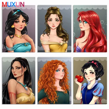 

5D Diy Full Diamond Painting Cross Stitch Embroidery Kits Princess Crystal Resin Mosaic Colorful Butterfly Snow Girl Gift Craft