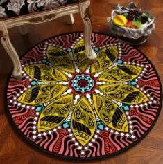 Diameter 120CM Национальный и классический стиль Мандала Круглый Пол Ковер Европейская классическая подвесная корзина украшение медитационная йога коврик Dia120cm - Цвет: Diameter 120CM