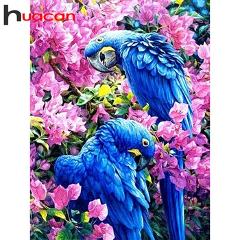 

Huacan Full Square&Round Diamond Painting bird 5d DIY Diamond Embroidery Flower Decoration Home