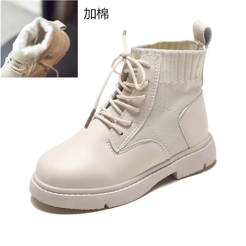 

2020 Boy Girl Ankle Boots Leather Children Black Army Boot Autumn Kids Sport Botas Non-slip Toddler Sneaker Boots For Kids Girls