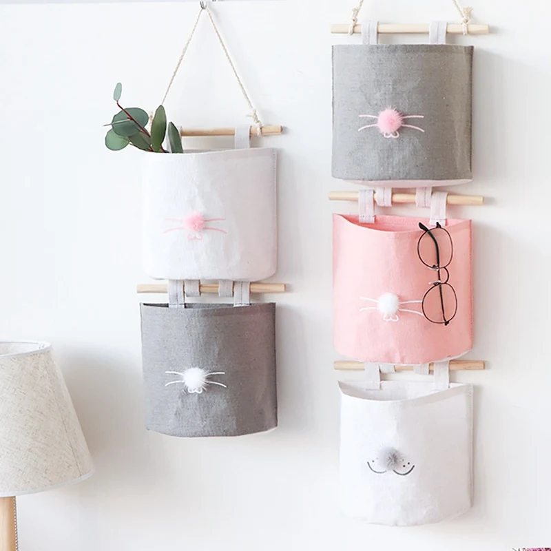 

A Wall Door Closet Hanging Storage Bag Organizer Wall Mount Pouch Sundries Container Magazine Storage Bags Pockets Home Supplies
