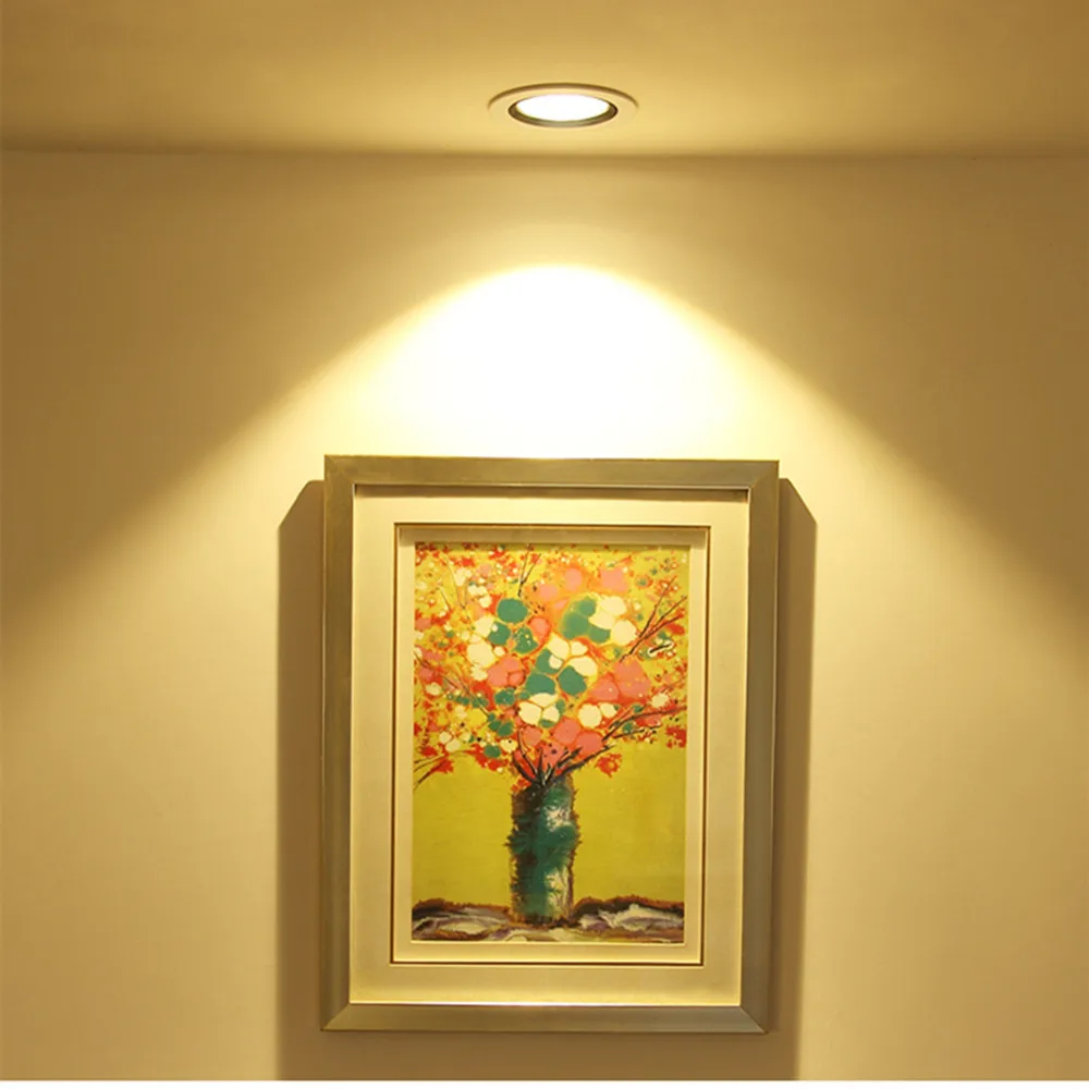Recessed Led Downlight Ultra Thin Silver White Golden Led Ceiling Lamp 3W 5W 9W LED Spot light Lighting For Living Room Bedroom led downlight recessed ceiling spotlight