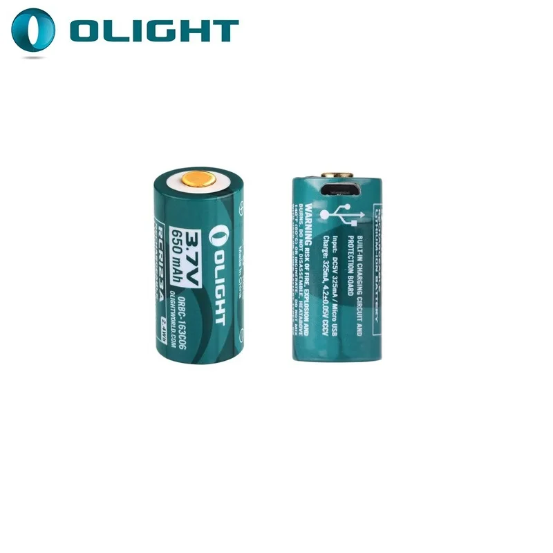 Olight ORBC 163C06 650mAh 3,7 V RCR123A 16340 аккумуляторная литий-ионная батарея