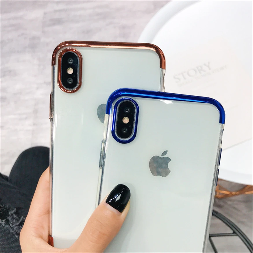 

Anti-fall soft shell Transparent Silicone Phone Case For iPhone X XS XR XS Max 8 7 6 6S Plus Clear protection Back Cover