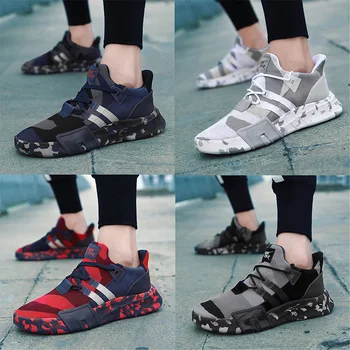 

High-quality Camouflage Trend Running Shoes Men Jogging Walking Lace Up Comfortable Non-slip Sports Sneakers zapatos de hombre