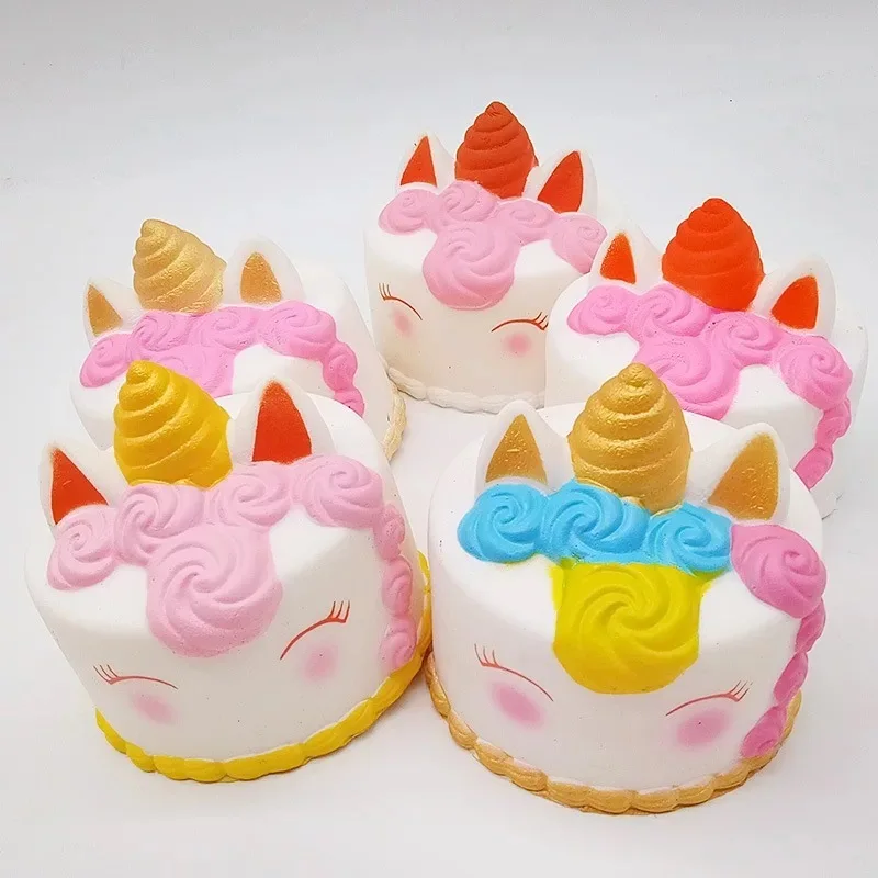 Kawaii Единорог олень торт сжимаемая еда медленно восстанавливающие форму мягкие
