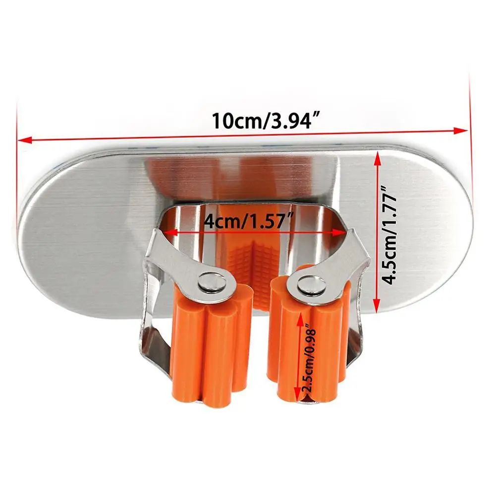 SUS 304 тряпка для швабры из нержавеющей стали овальный держатель для метлы удобный горячий держатель для швабры стальное настенное крепление