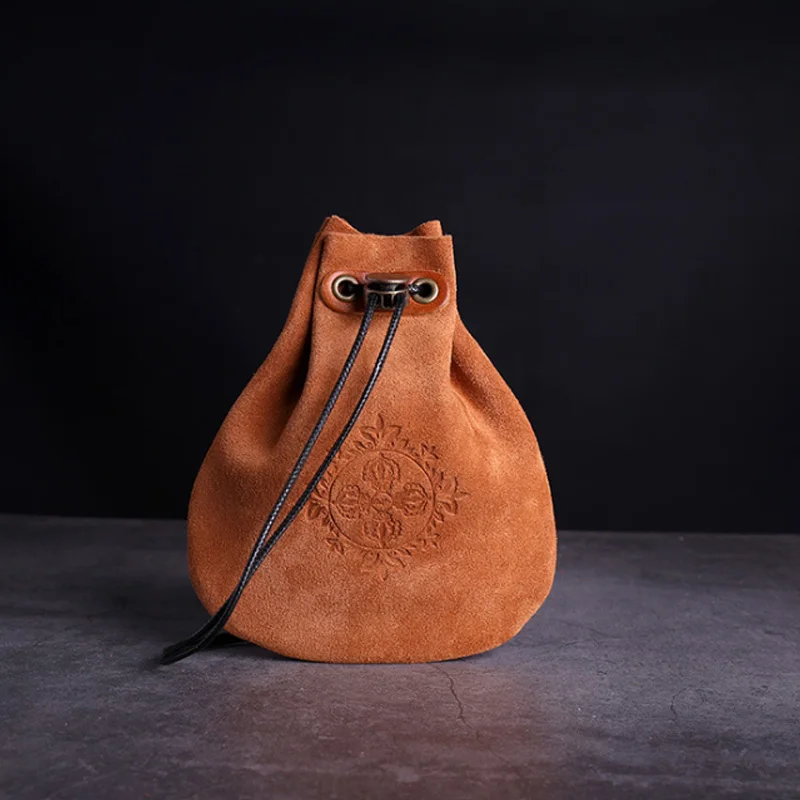 Открытый кожаный недорогой кошелек для мелочи монета мешок шнурок мешок Calabash ювелирные изделия Упаковка Сумки