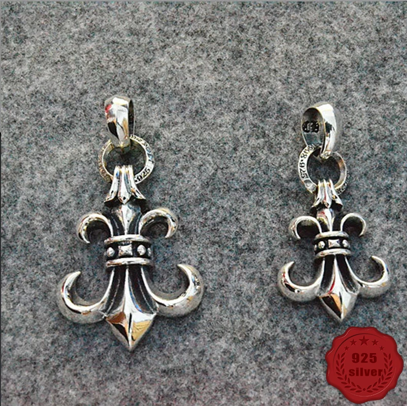 

925 sterling silver pendant personality retro fashion classic punk style anchor hip-hop hip hop jewelry 2018 new hot sale