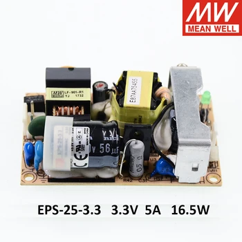 

Taiwan MEANWELL PCB Power supply EPS-25-3.3 25W 3.3V 5A low loss high efficiency bare board can replace PS